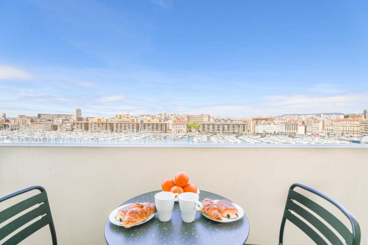 Vieux-Port - Vue Exceptionnelle - 3 Ch Et Clim Appartement Marseilles Buitenkant foto